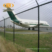 high security airport fence with razor wire